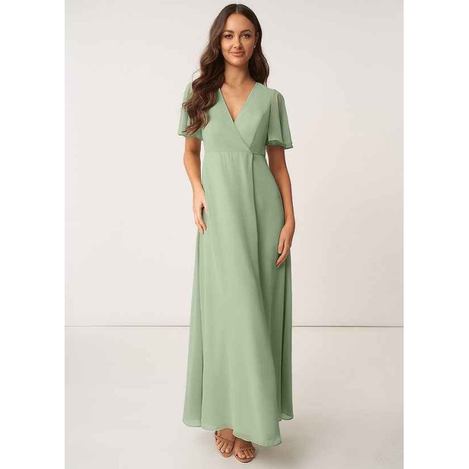 AZ Occasions Effortless Beauty Chiffon Maxi Dress