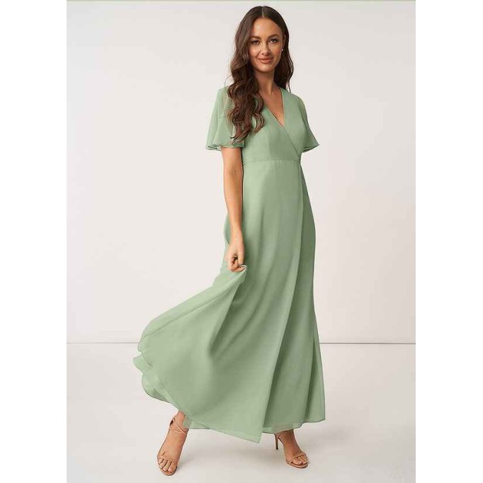 AZ Occasions Effortless Beauty Chiffon Maxi Dress