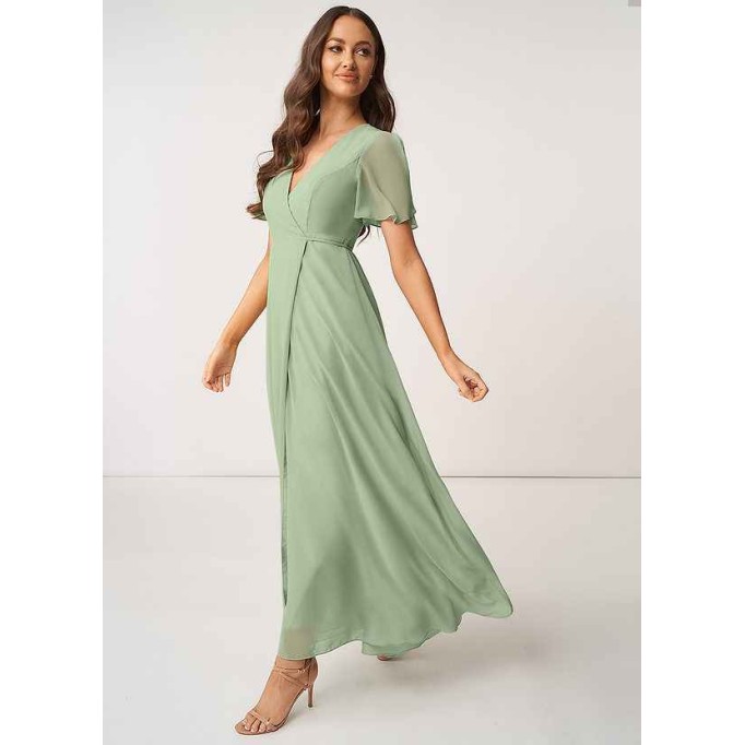 AZ Occasions Effortless Beauty Chiffon Maxi Dress