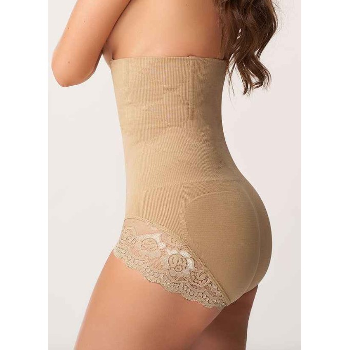 High Waisted Control Butt Lifter Lace Panty