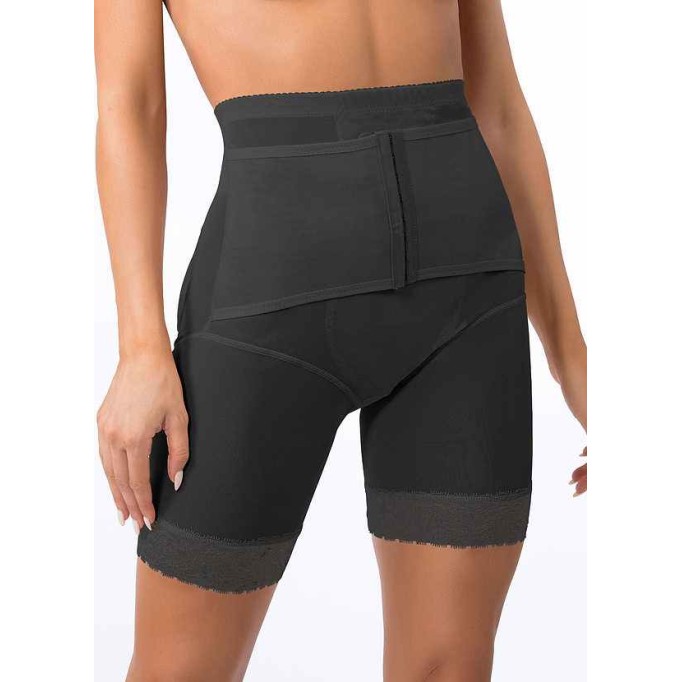 High Waisted Mid Thigh Padded Butt Shaper with Tummy Control