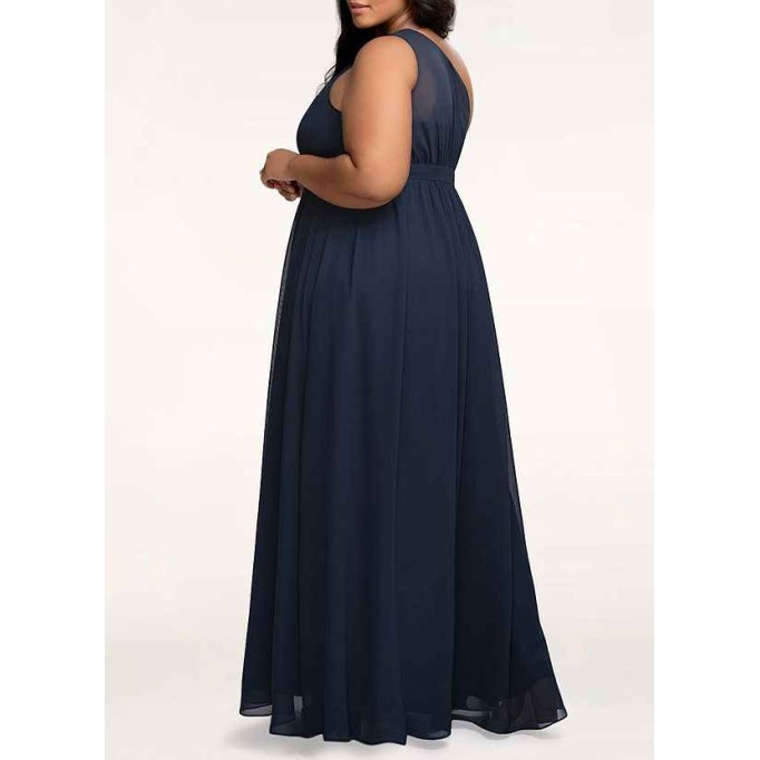 AZ Occasions Magical Day Dark Navy Chiffon Maxi Dress