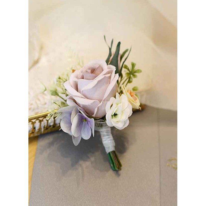 Lilac Rose Boutonniere