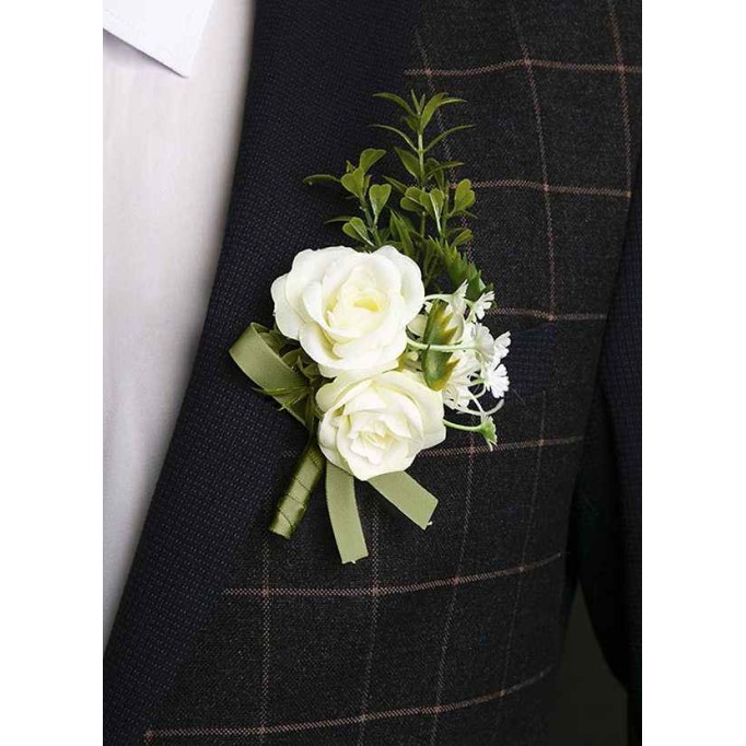 White Rose Boutonniere