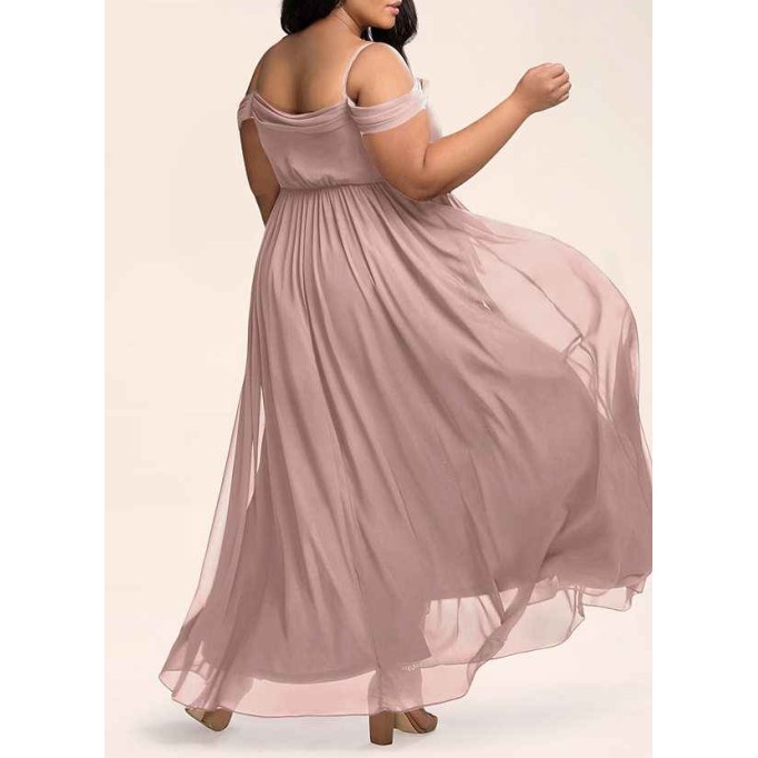 AZ Occasions Philosophy Of Love Dusty Rose Chiffon Maxi Dress