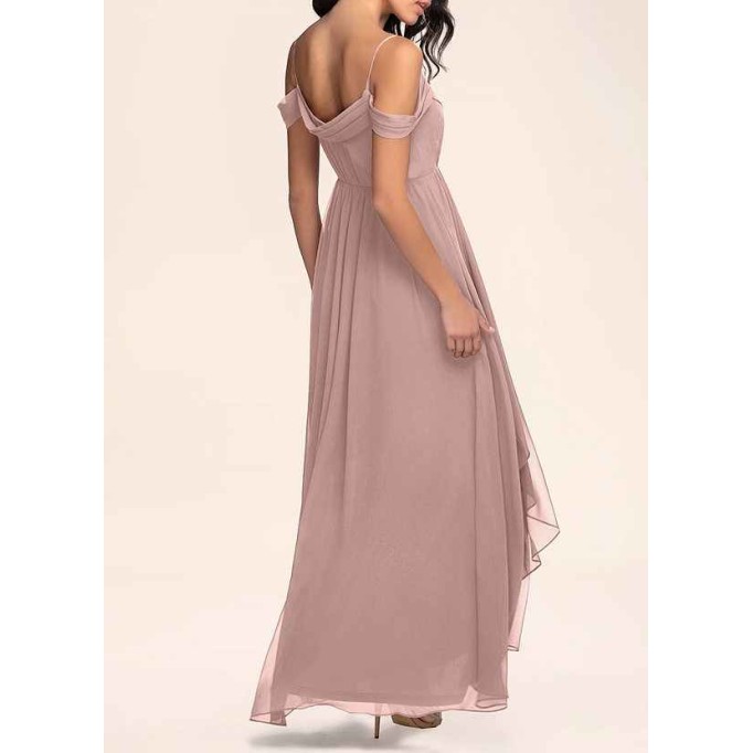 AZ Occasions Philosophy Of Love Dusty Rose Chiffon Maxi Dress