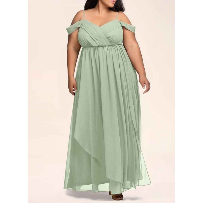 AZ Occasions Philosophy Of Love Dusty Sage Chiffon Maxi Dress