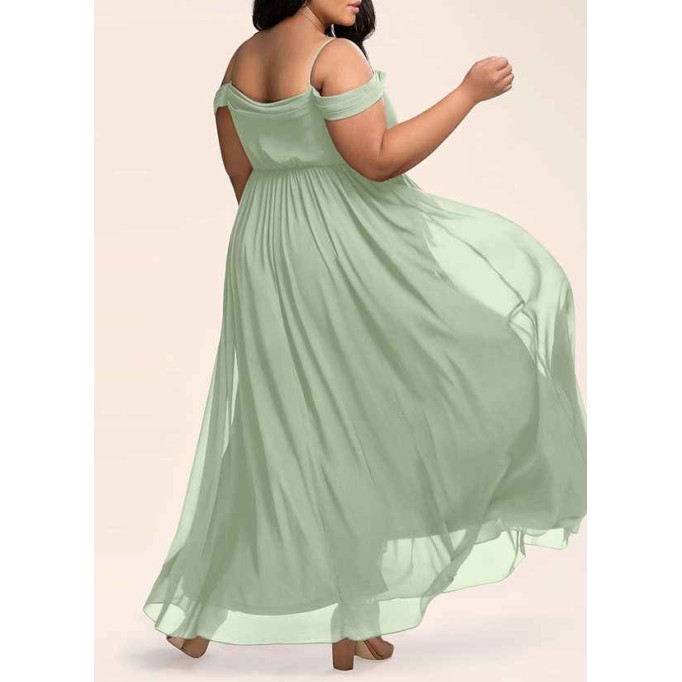 AZ Occasions Philosophy Of Love Dusty Sage Chiffon Maxi Dress