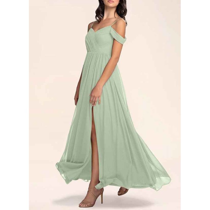 AZ Occasions Philosophy Of Love Dusty Sage Chiffon Maxi Dress