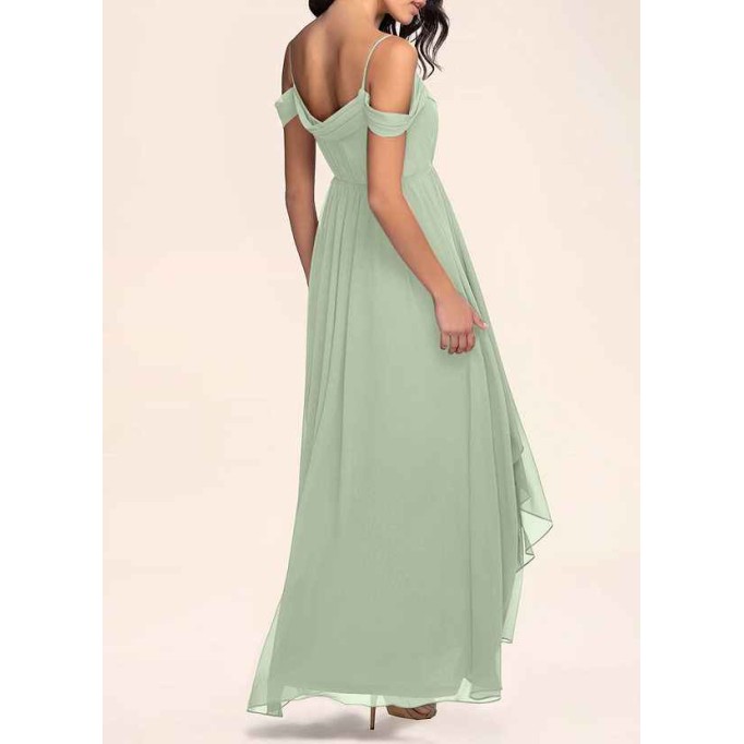 AZ Occasions Philosophy Of Love Dusty Sage Chiffon Maxi Dress