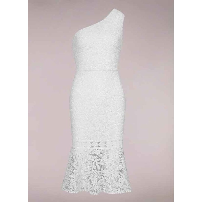 AZ Occasions Every Season Ivory Lace Midi Dress