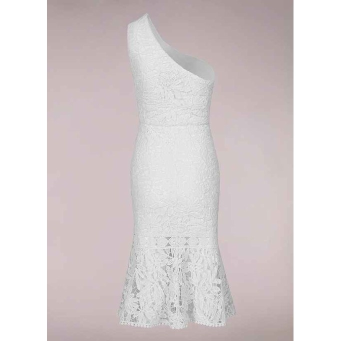 AZ Occasions Every Season Ivory Lace Midi Dress