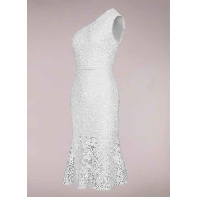 AZ Occasions Every Season Ivory Lace Midi Dress