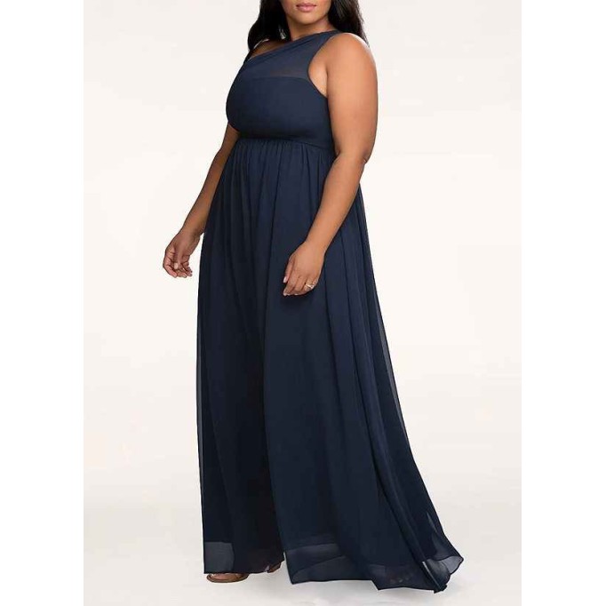 AZ Occasions Magical Day Dark Navy Chiffon Maxi Dress