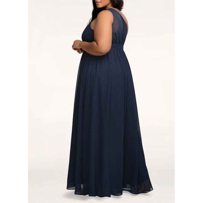 AZ Occasions Magical Day Dark Navy Chiffon Maxi Dress