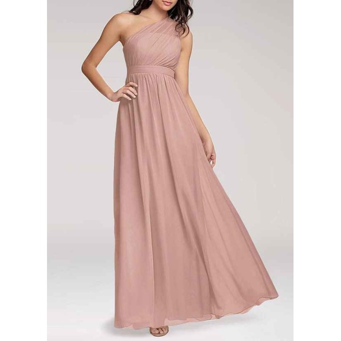 AZ Occasions Magical Day Dusty Rose Chiffon Maxi Dress