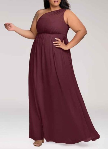 AZ Occasions Magical Day Cabernet Chiffon Maxi Dress