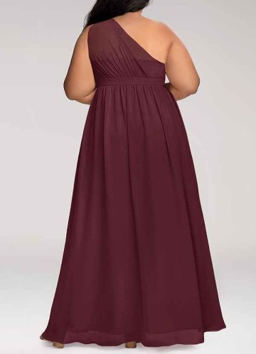 AZ Occasions Magical Day Cabernet Chiffon Maxi Dress