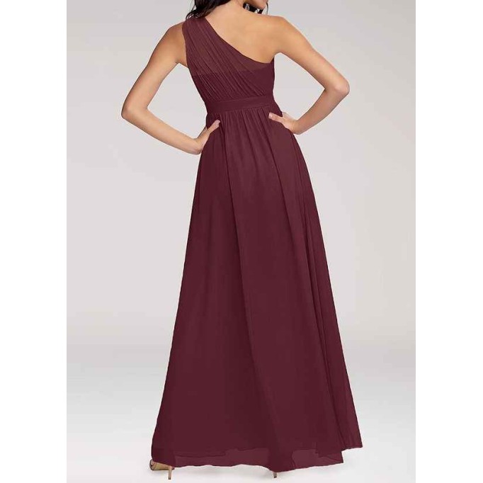 AZ Occasions Magical Day Cabernet Chiffon Maxi Dress