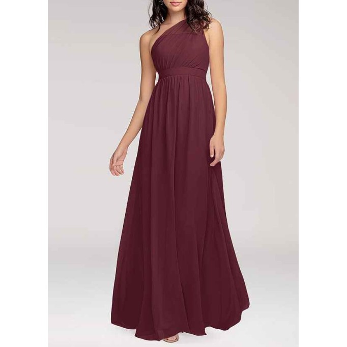 AZ Occasions Magical Day Cabernet Chiffon Maxi Dress