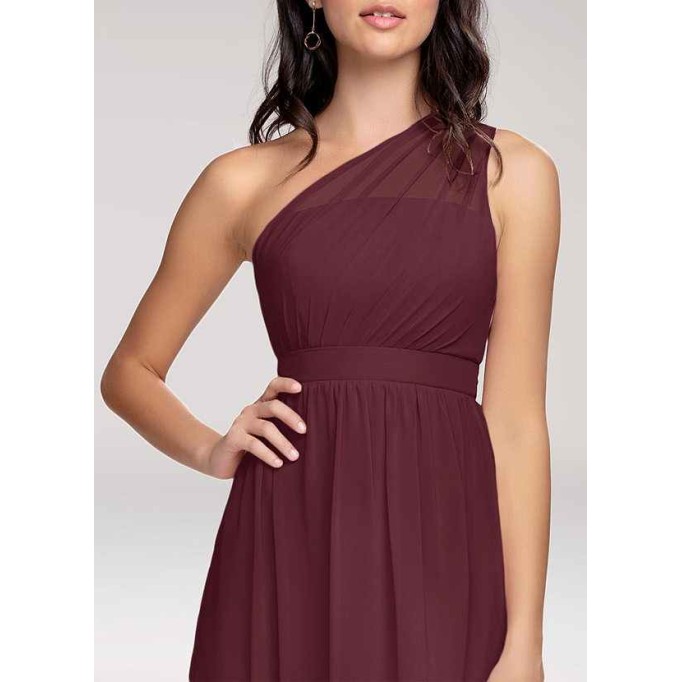 AZ Occasions Magical Day Cabernet Chiffon Maxi Dress