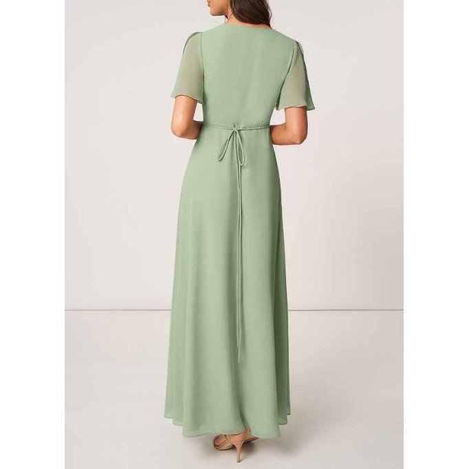 AZ Occasions Chiffon Wrap Maxi Dress