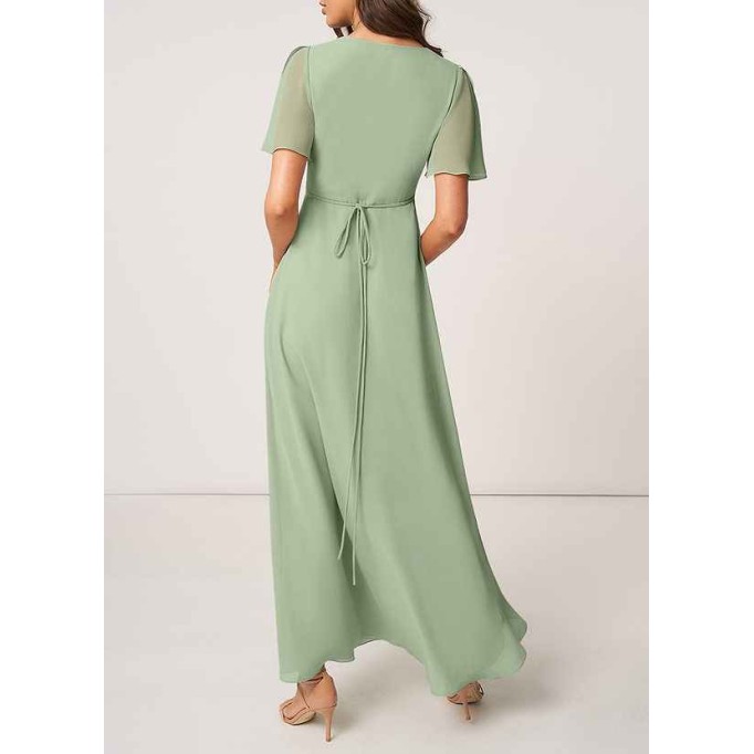 AZ Occasions Chiffon Wrap Maxi Dress