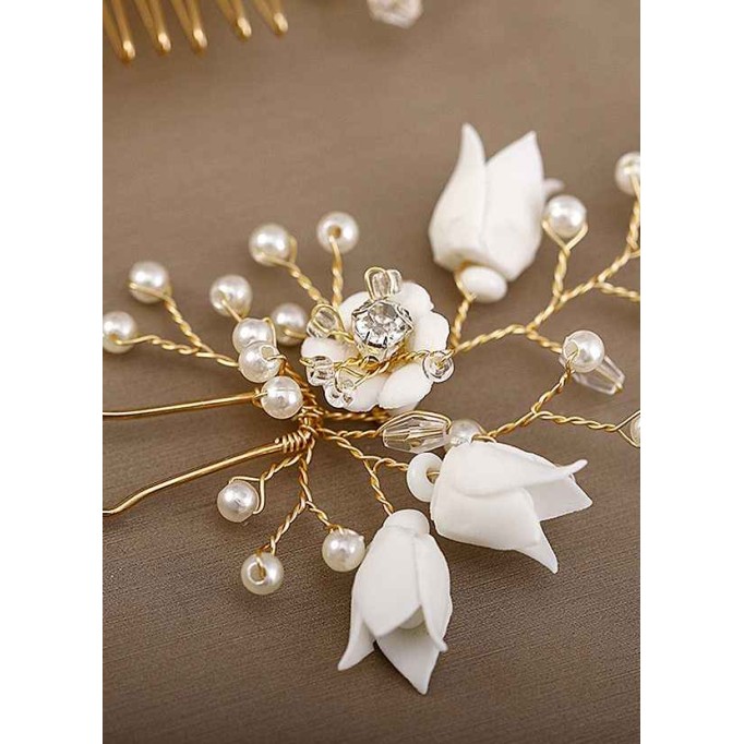 Rosebud And Pearl Hairpin